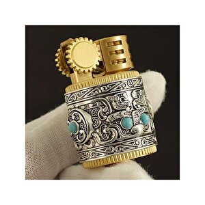 Mini Retro Sultan Benzinli İşlemeli Kadın Çakmak