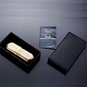 Kuboy Benzinli Retro Minimal Slim Çakmak Pirinç
