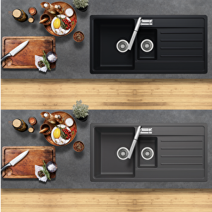 Granit Evye Fors Series Black (SİYAH) - (1.5 Göz) - (100x50)