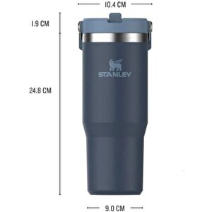 The Iceflow Flip Straw Pipetli Termos Bardak Navy 0,89 Lt 10-09993-536