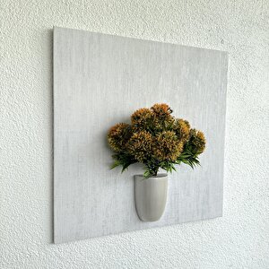 Kabartma Dokulu, Turuncu Karahindiba Çiçekli 3d Tablo