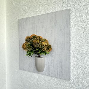Kabartma Dokulu, Turuncu Karahindiba Çiçekli 3d Tablo