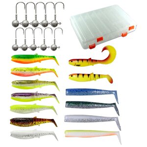 Yekoutdoor Savage Gear Lrf Silikon At-çek Balık Yemi Seti & Rapala Kutusu
