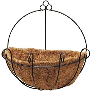 Çiçek Sepeti Duvar Saksısı Kapı Sepeti Coco Elyaf Makreme Saksı 30cm