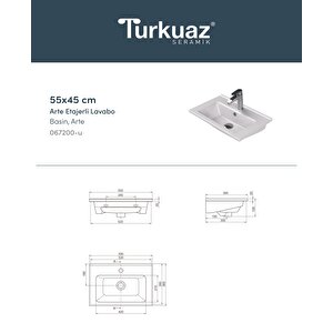Banyo Dolabı, Ayna Ve Lavabo Seti, 55 Cm, Antrasit