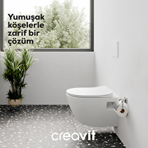 Terra Kanallı Asma Klozet, Creavit Yavaş Kapanan Kapak