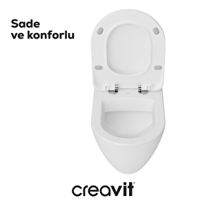 Creavit Terra Kanallı Asma Klozet, Creavit Yavaş Kapanan Kapak