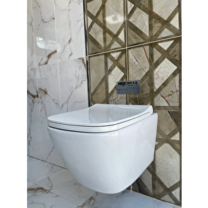 Turavit Ln5610 Luna Rimout Kanalsız Asma Klozet,nkp Yavaş Kapak