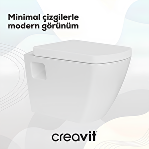 Tetra Kanallı Asma Klozet Takım, Ceravit Yavaş Kapanan Kapak