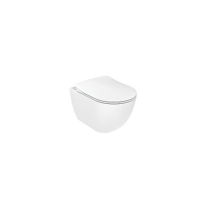 Fe322 Free İnci Mat Beyaz Rim-off Asma Klozet, Creavit Duroplast Mat Beyaz Kapak