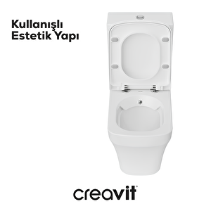 Solo Rim-off Beyaz Duvara Dayalı Klozet Takım