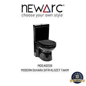 Modern Duvara Sıfır Siyah Klozet Takımı (siyah) 3822b (mod.k022b)