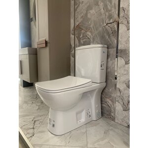 Cerastyle Duru Kanalsız Duvara Sıfır Klozet + Duru Yavaş Kapana Kapak