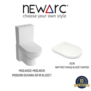 Modern Duvara Sıfır Klozet (mod.k022-mod.r031), Nkp İnci Yavaş Kapak 0336