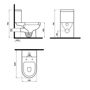 Modern Duvara Sıfır Klozet (mod.k022-mod.r031), Nkp İnci Yavaş Kapak 0336