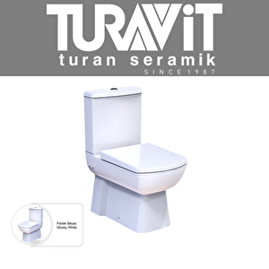 Plz1708 Plaza Kanallı Duvara Sıfır Klozet, Nkp Yavaş Kapak