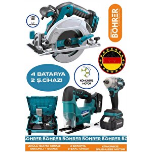 Alman 3lü Akülü Blue Dekupaj Testere, 185mm Akülü Sunta Kesme Ve Akülü 450nm Somun Sikma Maki̇nesi̇