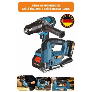 2'li̇ Akülü Vi̇dalama Ve Dekupaj Marangoz Ahşap Süper Set Maki̇neleri̇