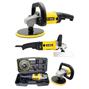 Profesyonel Dark Yellow 3000 Watt 180 Mm 6 Kademeli Devir Ayarlı Polisaj Pasta Cila Zımpara Makinesi