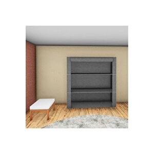Dzgn Home 3 Raflı Çeli̇k Profi̇lli̇ Bez Dolap Yorgan Hurcu-Gri
