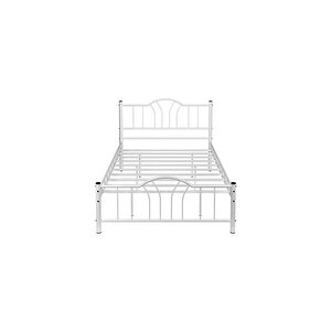 Dzgn Home Bella Çi̇ft Ki̇şi̇li̇k Ferforje Metal Karyola - Beyaz 140 x 190 cm