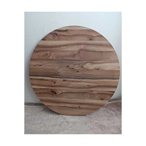 Katlanabili̇r Metal Ayaklı Ahşap Yer Sofrası Tepsi̇ Sini̇ 70 cm - Kahverengi