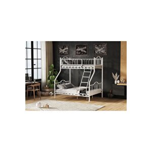 Dzgn Home İmaj 3 Ki̇şi̇li̇k Ebeveyn 3'lü Metal Ranza - Beyaz - 90x190 & 140x190