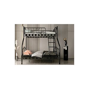 Dzgn Home İmaj 3 Ki̇şi̇li̇k Ebeveyn 3'lü Metal Ranza - Siyah - 90x200 & 140x200