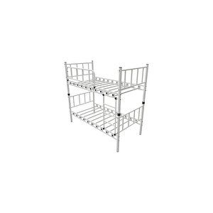 Dzgn Home Zambak Genç Çocuk Yatak Odası Metal Ranza Ve Karyola - Siyah - 90 x 190 cm