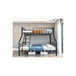 Dzgn Home İmaj 3 Ki̇şi̇li̇k Ebeveyn 3'lü Metal Ranza - Siyah - 90x190 & 140x190