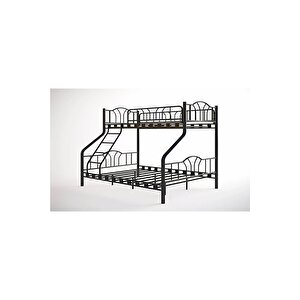 Dzgn Home İmaj 3 Ki̇şi̇li̇k Ebeveyn 3'lü Metal Ranza - Siyah - 90x190 & 140x190
