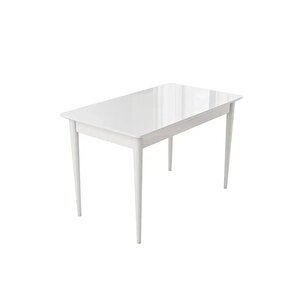 Sabi̇t Ayaklı Kali̇teli̇ Mdf Yemek Masası - 72 x 112 cm – Beyaz