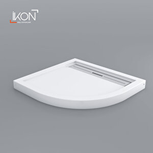 Drope-om Oval, Duş Izgaralı, Monoblok Duş Teknesi H:12.5 80x80 cm