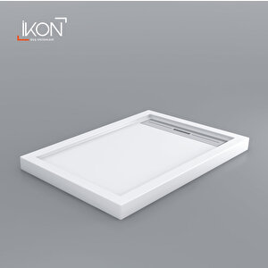 Drope-dm Dikdörtgen, Duş Izgaralı, Monoblok Duş Teknesi H:12.5 75x130 cm