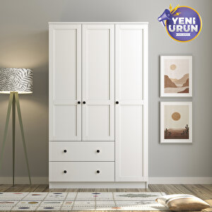 Side 3 Kapak 2 Çekmece Gardırop 184 Cm 184 cm