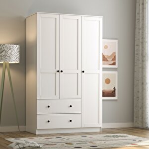 Side 3 Kapak 2 Çekmece Gardırop 210 Cm