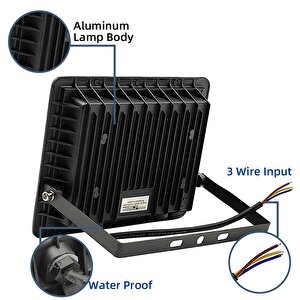 100 Watt Slim Kasa Led Projektör (beyaz Işık)