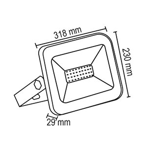 150 Watt Slim Kasa Led Projektör (beyaz Işık)