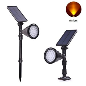 30watt Fonksiyonel Solar Çim / Bahçe Aydınlatma Armatürü (amber Işık)