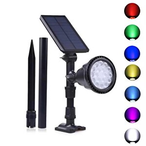 30watt Fonksiyonel Solar Çim / Bahçe Aydınlatma Armatürü (rgb)