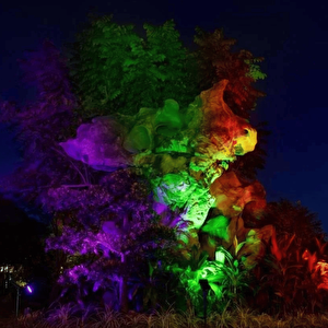 30watt Fonksiyonel Solar Çim / Bahçe Aydınlatma Armatürü (rgb)