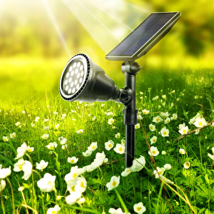 30watt Fonksiyonel Solar Çim / Bahçe Aydınlatma Armatürü (yeşil Işık)