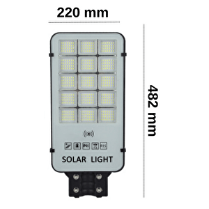 300 Watt Güneş Enerjili Solar Sokak Ve Yol Aydınlatma Armatürü (beyaz Işık)