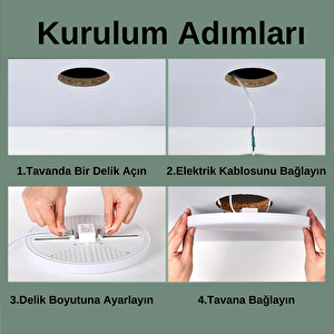 18 Watt Yeni Nesil Delik Çapı Ayarlanabilir Led Panel Armatür (beyaz Işık)