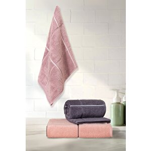 Kare Serisi Micro Cotton 30x50cm 3 Lü Havlu Seti V2-30x50 3adet