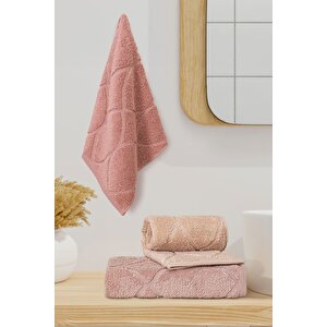 Voli Serisi Micro Cotton 30x50cm 3 Lü Havlu Seti