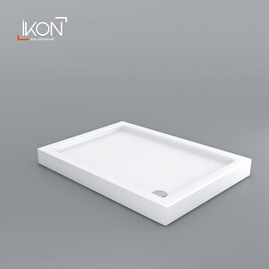 Rivea Dikdörtgen, Monoblok Duş Teknesi H:12.5 80x100 cm