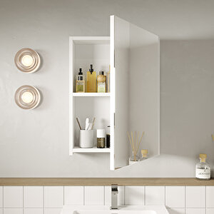 Banyo Dolabı, Ayna Ve Lavabo Seti, 55 Cm, Belize Mavi