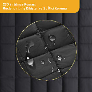 Haegs Kamp Battaniyesi - Dış Mekan Hafif Kompakt Seyahat Yorganı Kamp Yürüyüş Outdoor Şal, Battaniye 175-135 Cm Gri