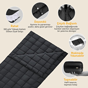Haegs Kamp Battaniyesi - Dış Mekan Hafif Kompakt Seyahat Yorganı Kamp Yürüyüş Outdoor Şal, Battaniye 200-150 Cm Gri